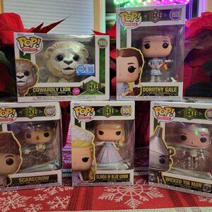 Funko Pop Wicked Lot - Dorothy, Scarecrow, Lion, Tin Man, Glinda - Lot of 5